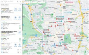 google maps cargadores electricos