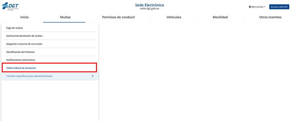 Consultar multa DGT